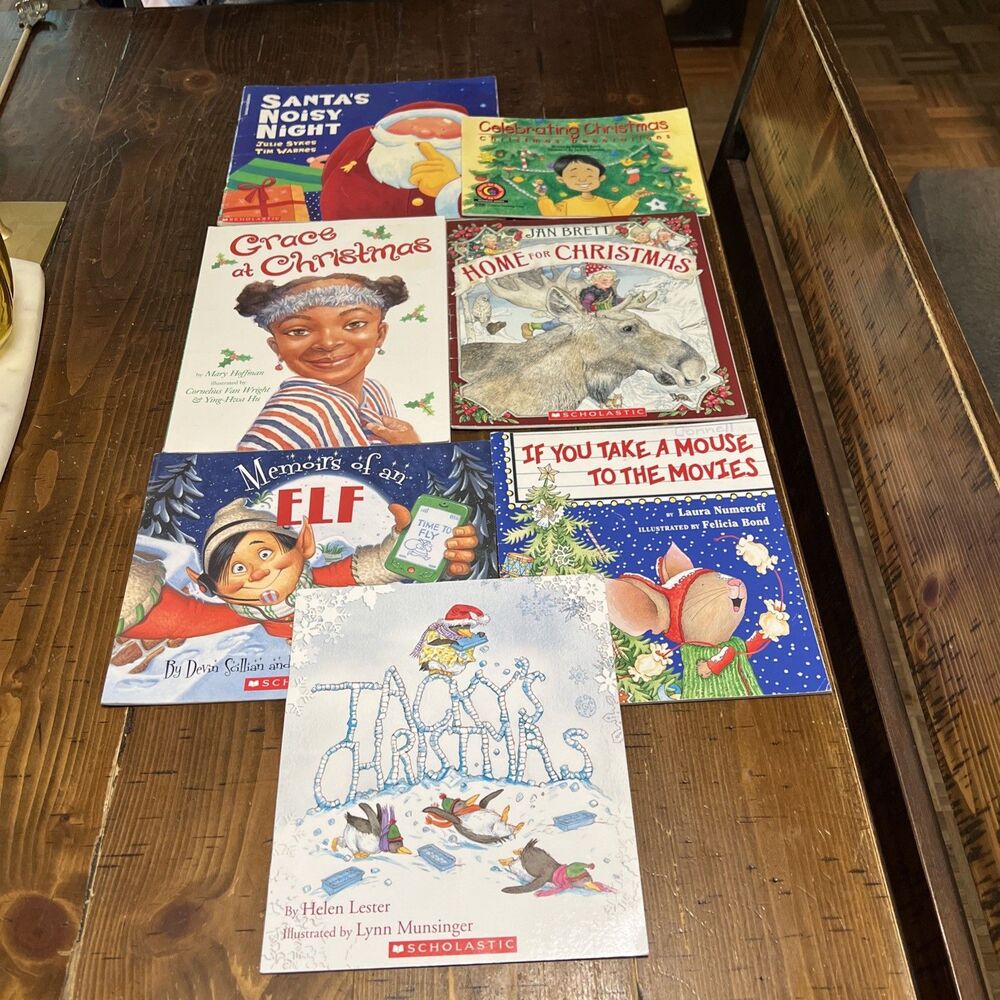 Children’s Christmas Paperback Books Lot Of 7 Good Condition